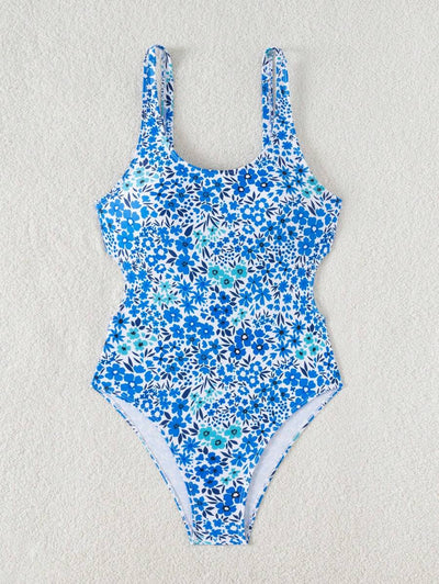 Mira | Floral Square Neck Swimsuit