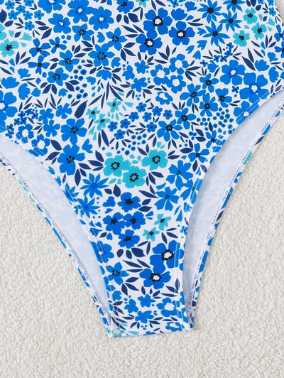 Mira | Floral Square Neck Swimsuit