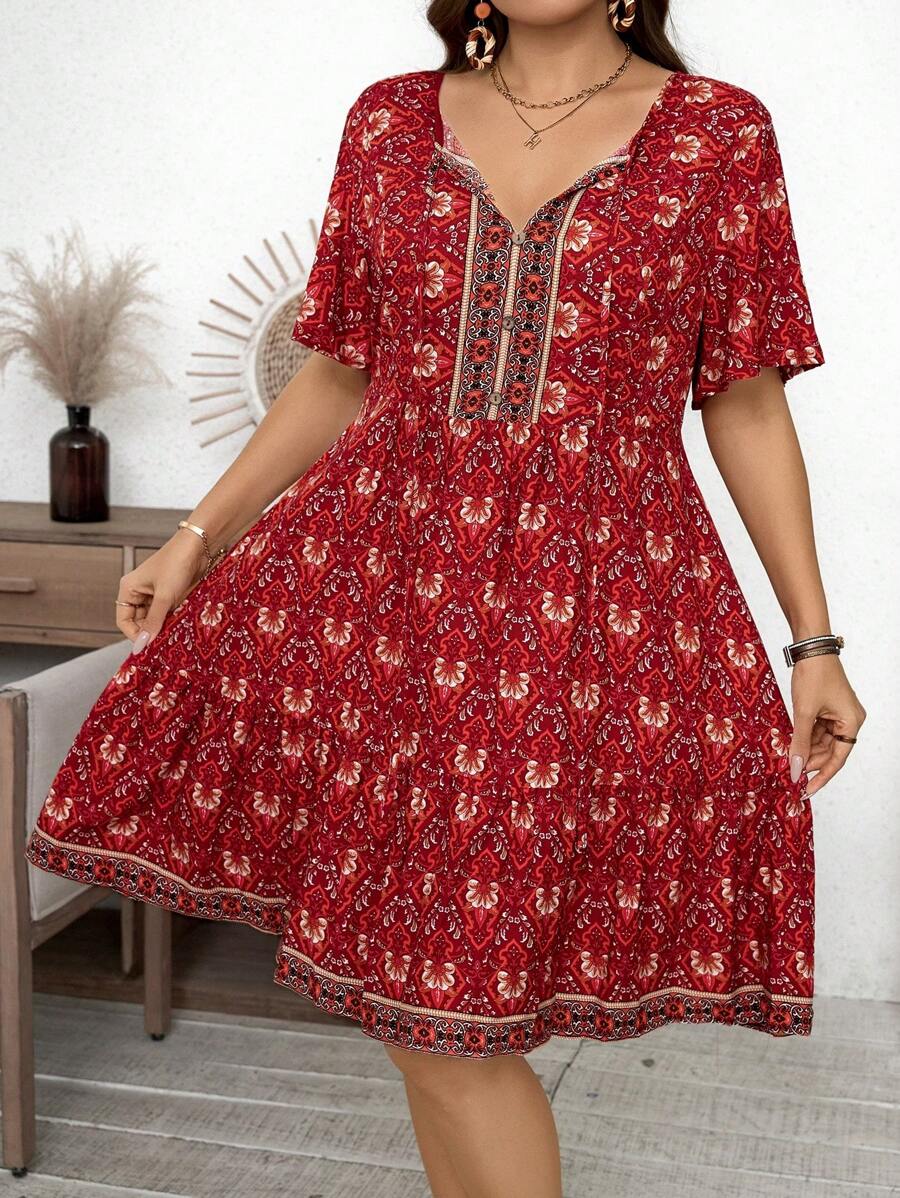 Breezy | Floral Short Sleeve Dress