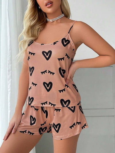 Bella | Heart & Eyelash PJ Set