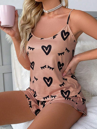 Bella | Heart & Eyelash PJ Set