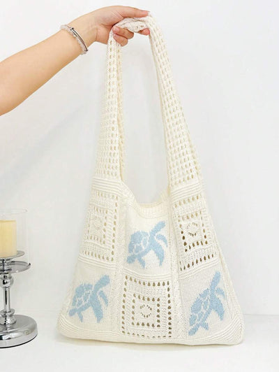 Coral | Crochet Beach Tote Bag