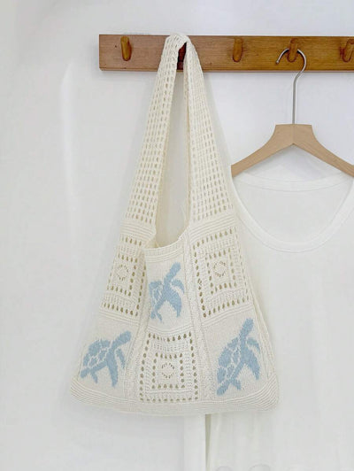 Coral | Crochet Beach Tote Bag