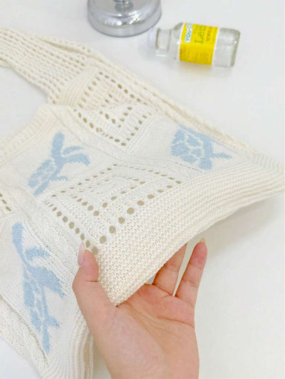 Coral | Crochet Beach Tote Bag