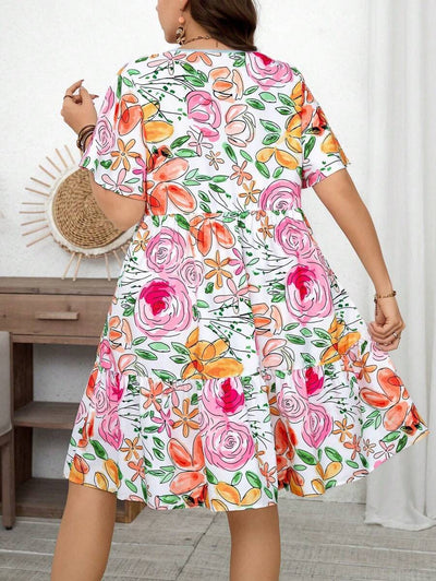 Flora | Plus Size Floral Dress