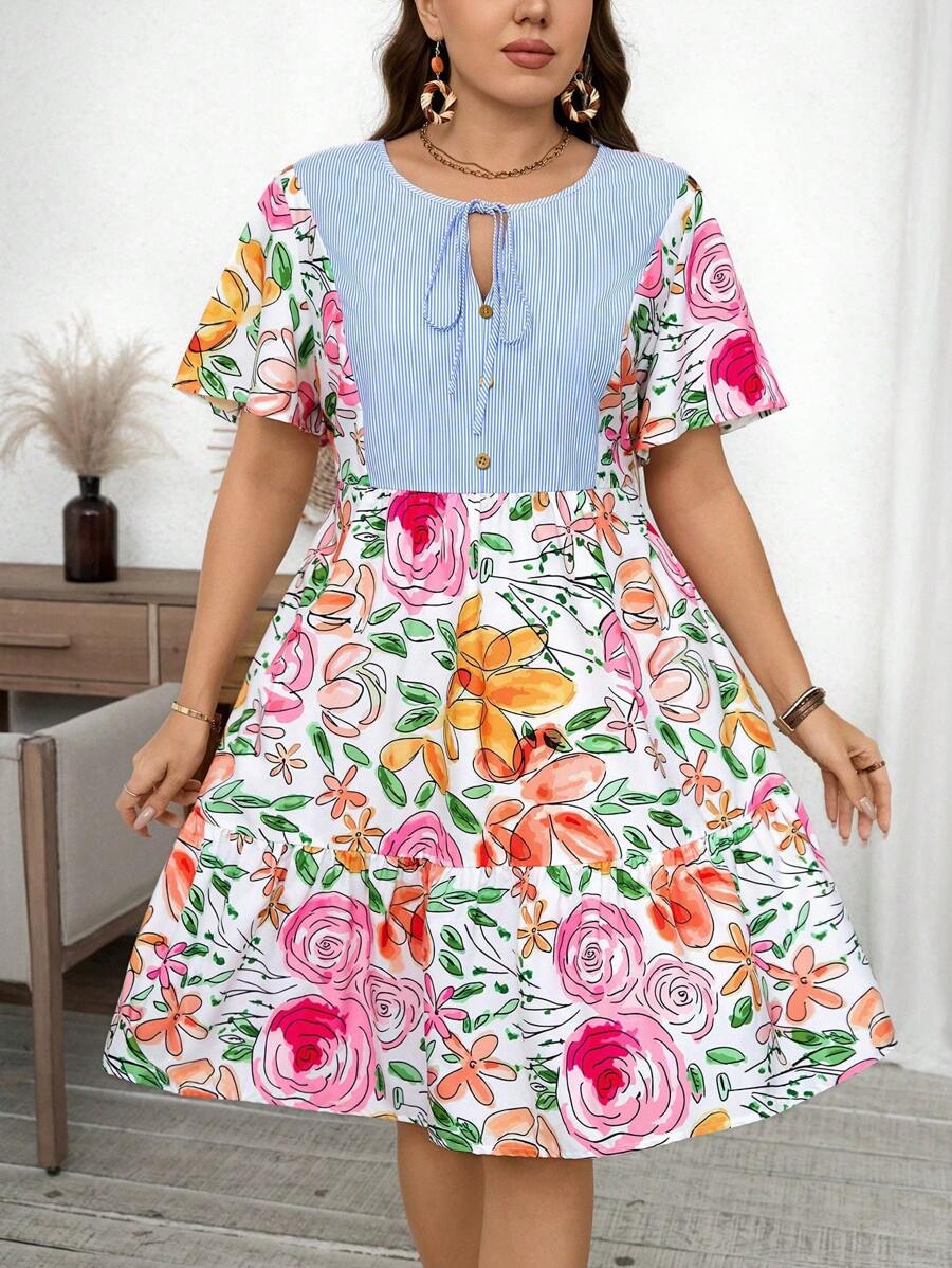 Flora | Plus Size Floral Dress