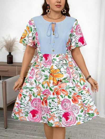 Flora | Plus Size Floral Dress