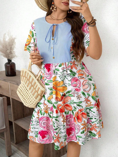 Flora | Plus Size Floral Dress