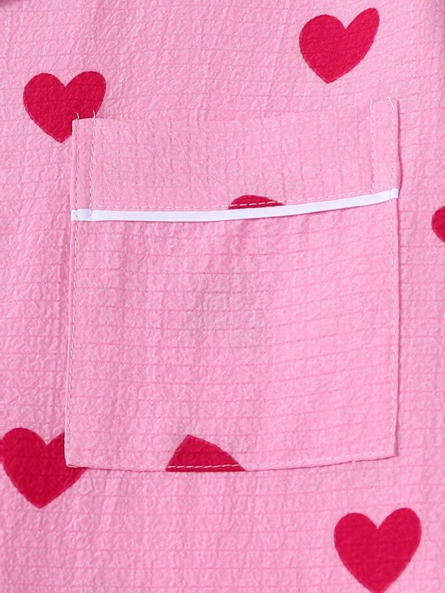 Luna | Heart Print Pyjama Set