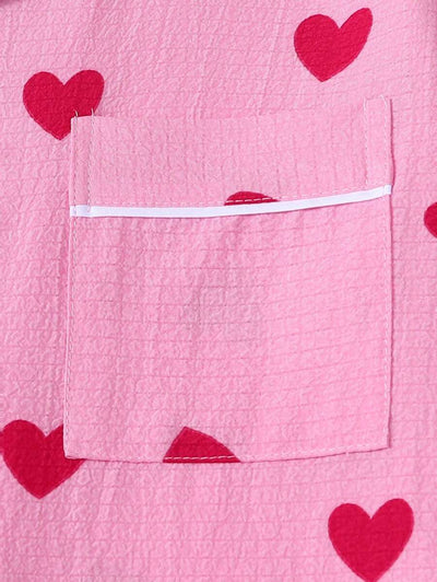 Luna | Heart Print Pyjama Set