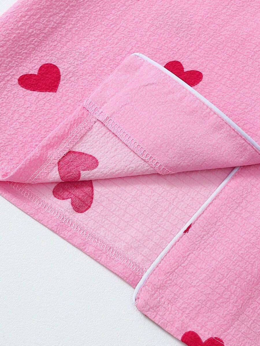 Luna | Heart Print Pyjama Set