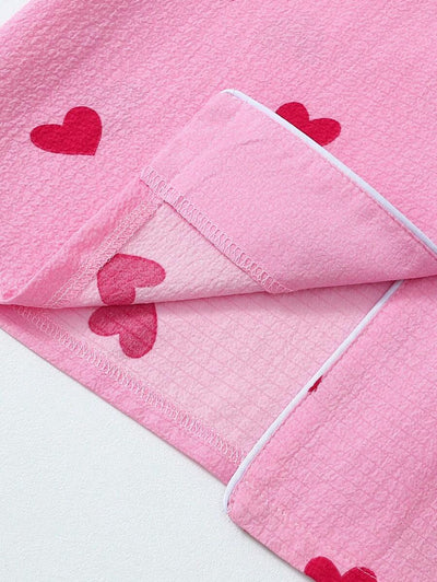Luna | Heart Print Pyjama Set