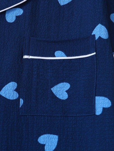 Luna | Heart Print Pyjama Set