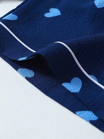 Luna | Heart Print Pyjama Set