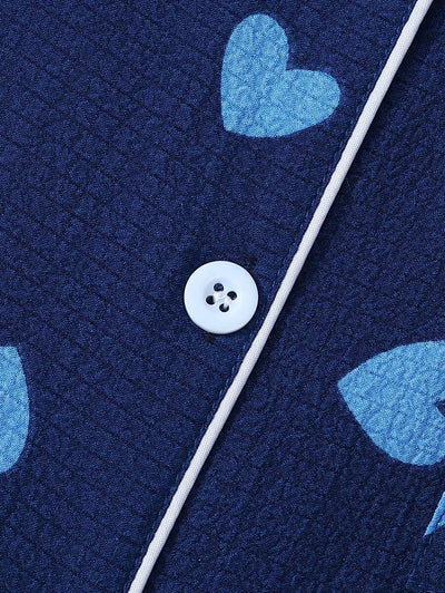 Luna | Heart Print Pyjama Set