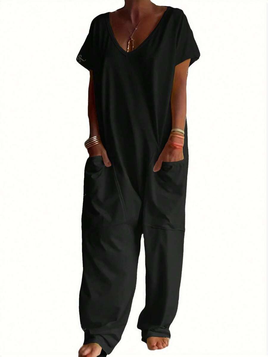 Nala | Casual V-Neck Jumpsuit