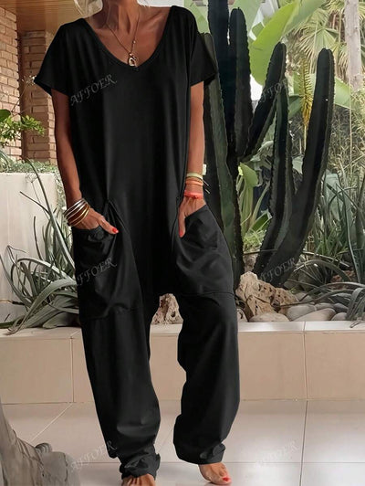 Nala | Casual V-Neck Jumpsuit