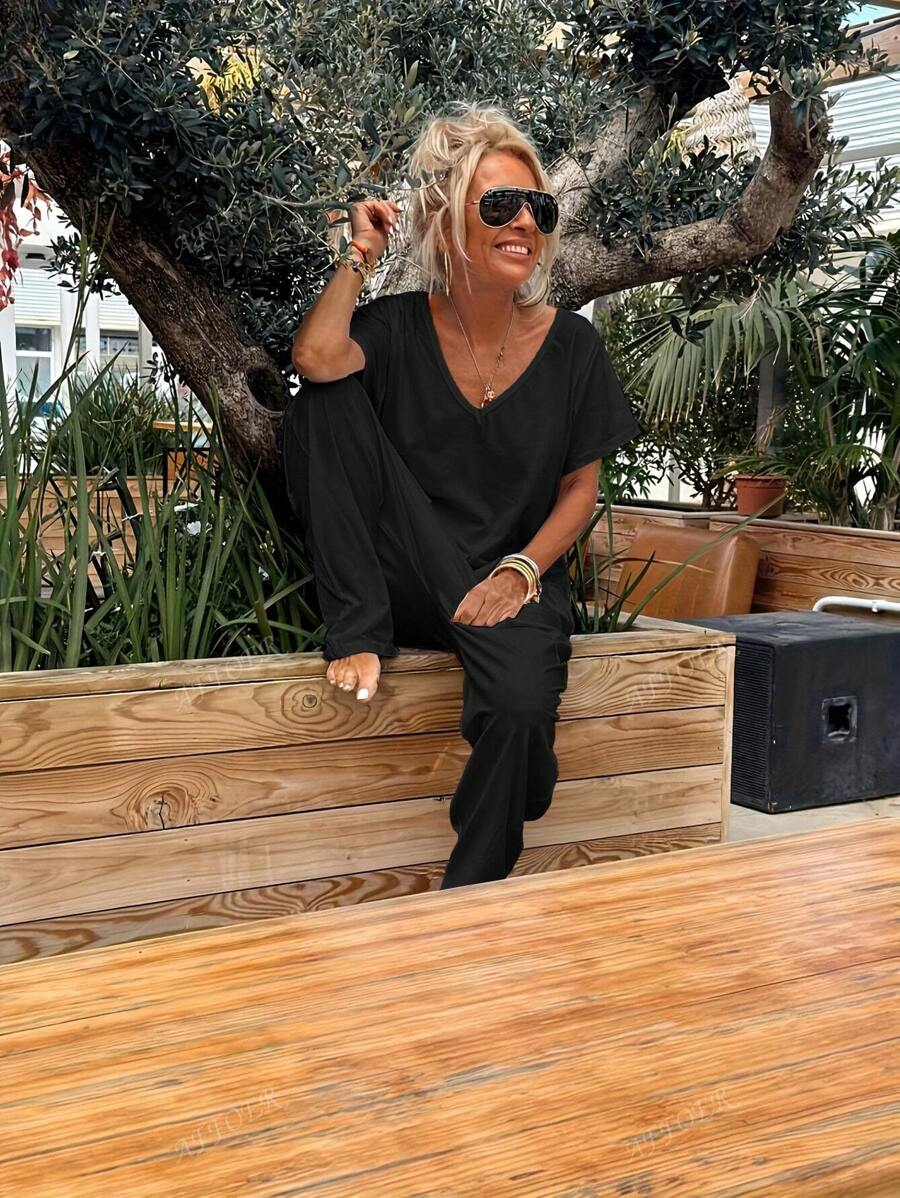 Nala | Casual V-Neck Jumpsuit