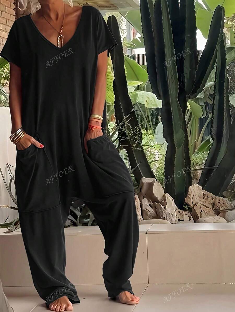 Nala | Casual V-Neck Jumpsuit