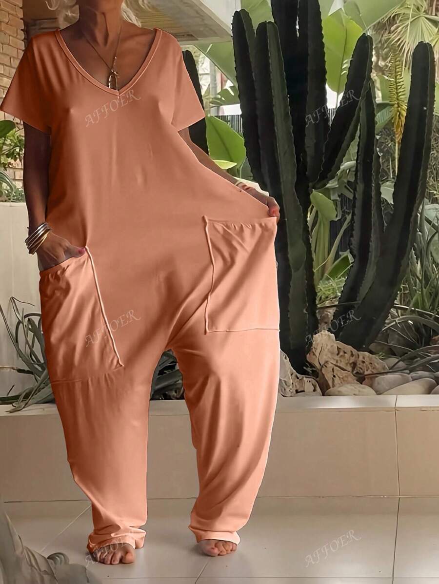 Nala | Casual V-Neck Jumpsuit