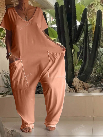 Nala | Casual V-Neck Jumpsuit