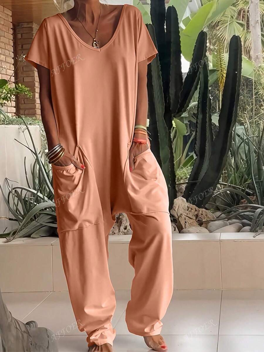 Nala | Casual V-Neck Jumpsuit