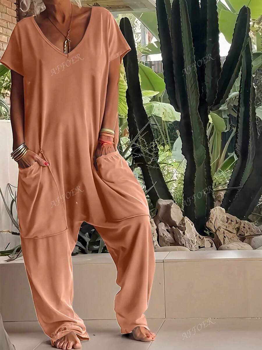 Nala | Casual V-Neck Jumpsuit