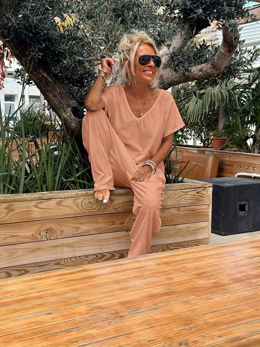 Nala | Casual V-Neck Jumpsuit