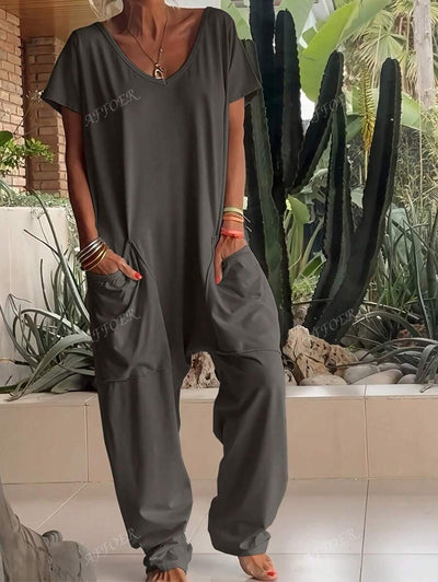 Nala | Casual V-Neck Jumpsuit