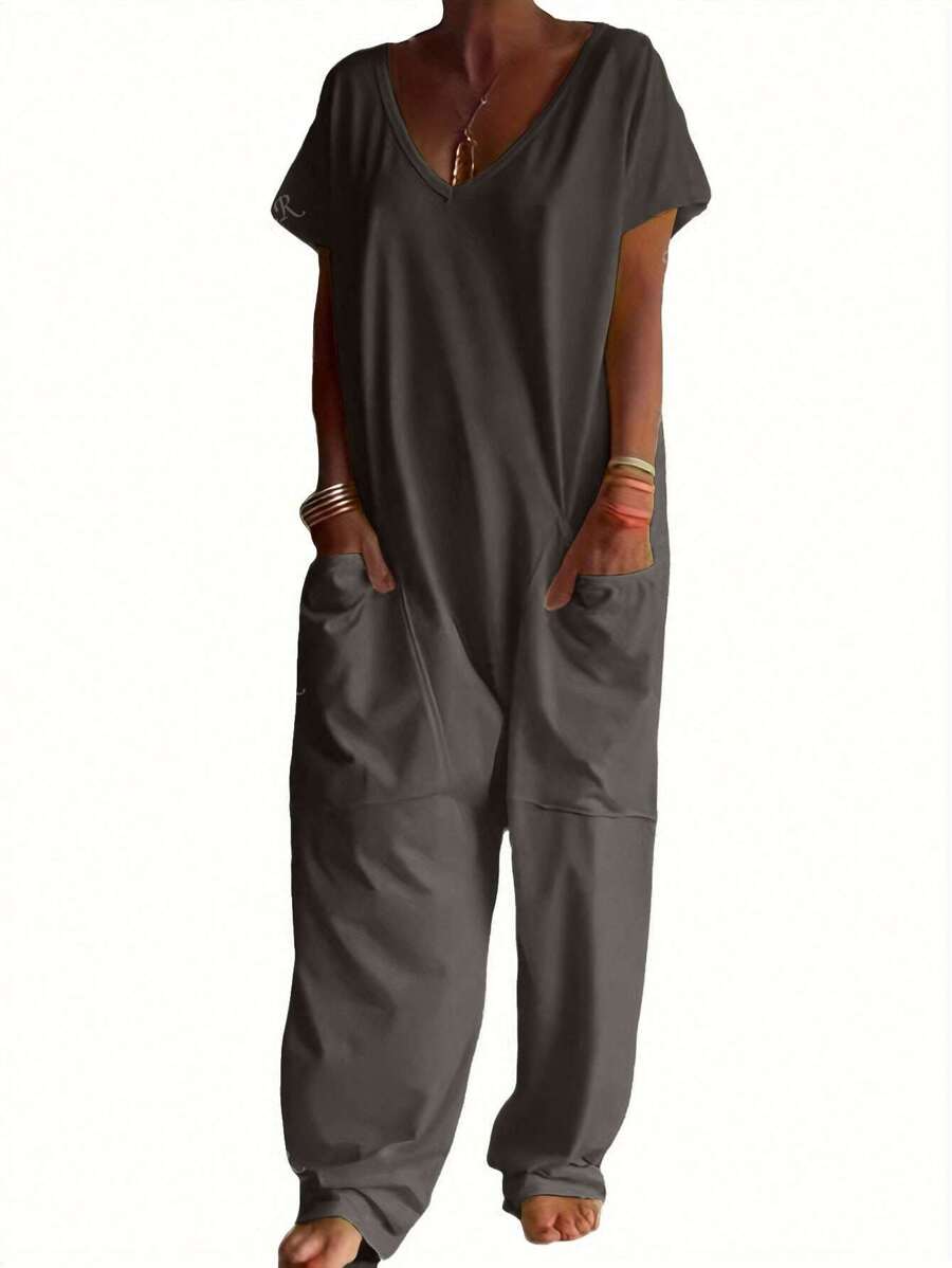 Nala | Casual V-Neck Jumpsuit