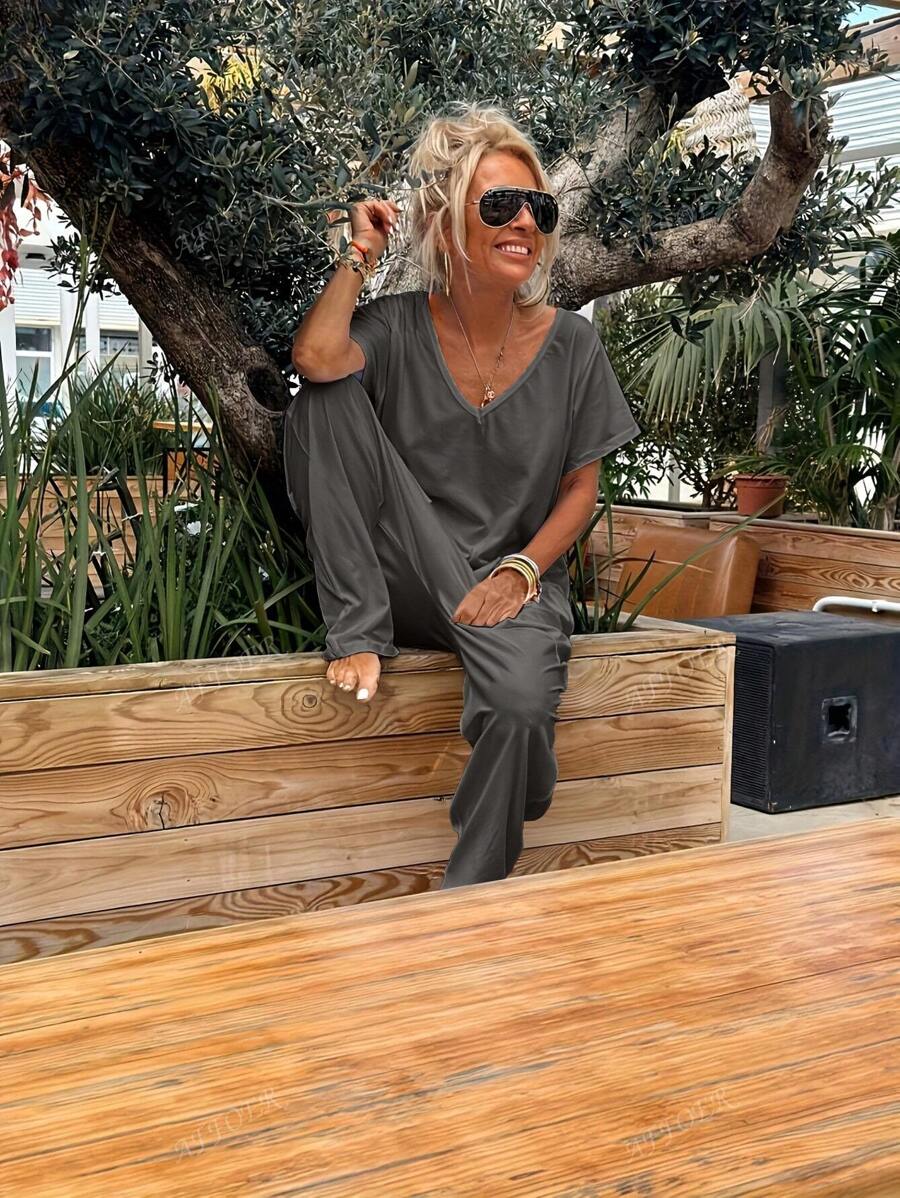 Nala | Casual V-Neck Jumpsuit