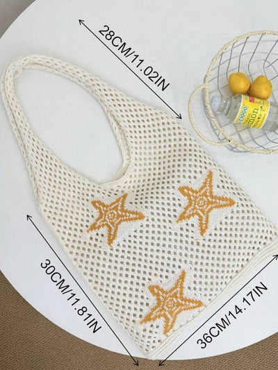 Coral | Crochet Beach Tote Bag