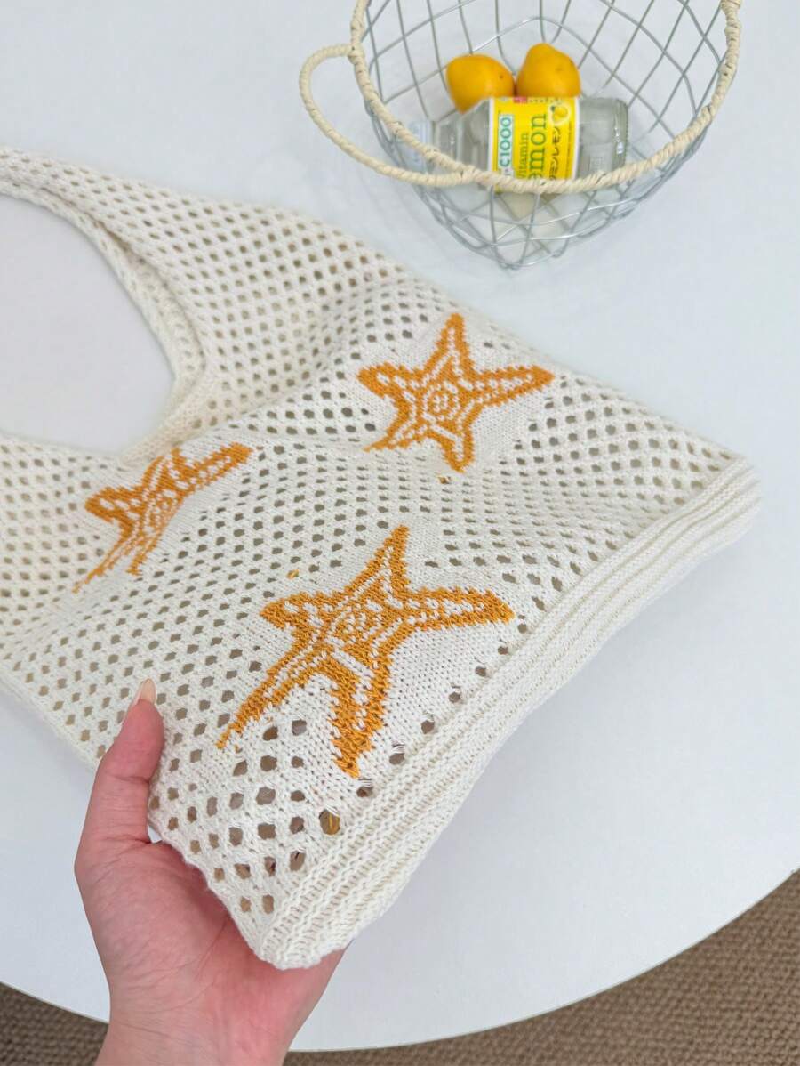 Coral | Crochet Beach Tote Bag