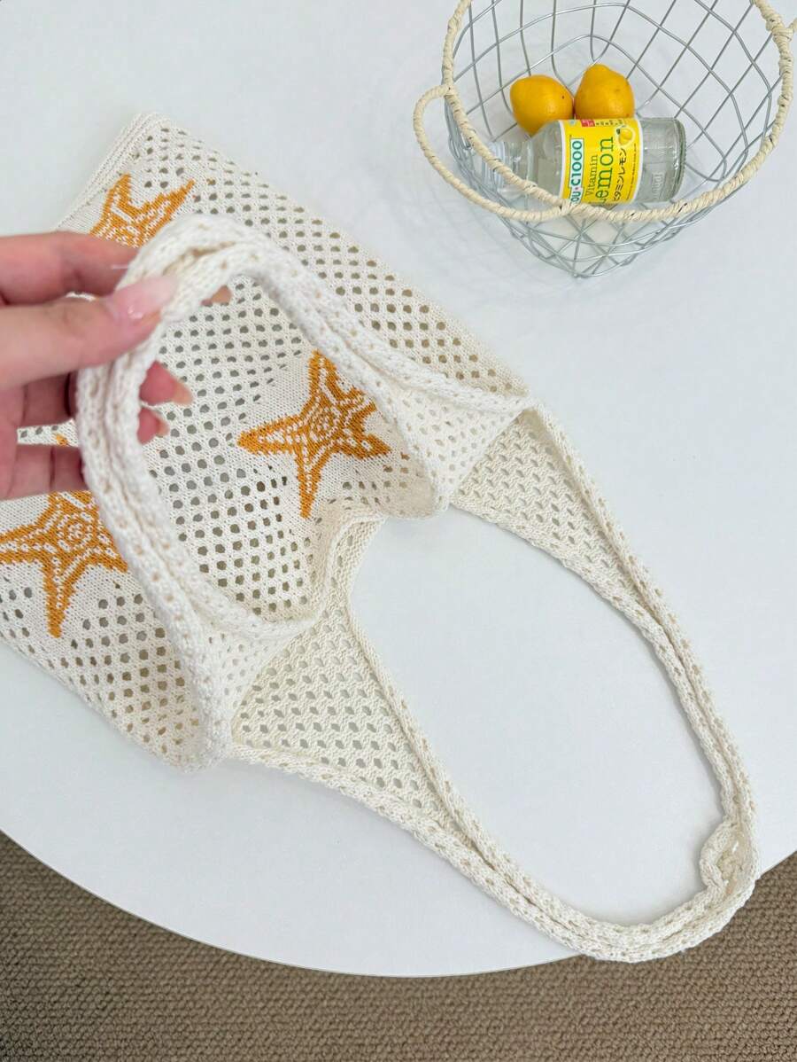 Coral | Crochet Beach Tote Bag