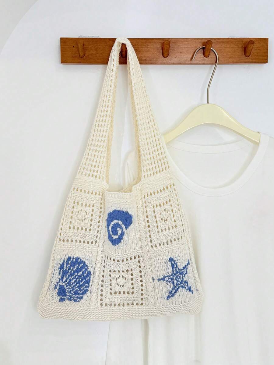 Coral | Crochet Beach Tote Bag
