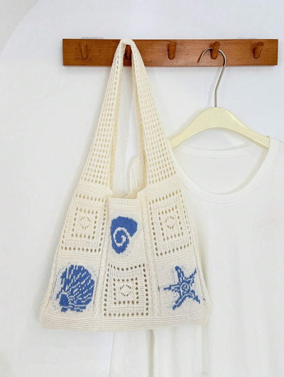 Coral | Crochet Beach Tote Bag