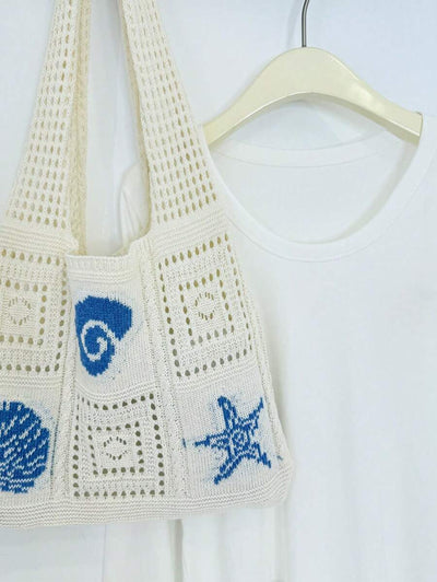 Coral | Crochet Beach Tote Bag