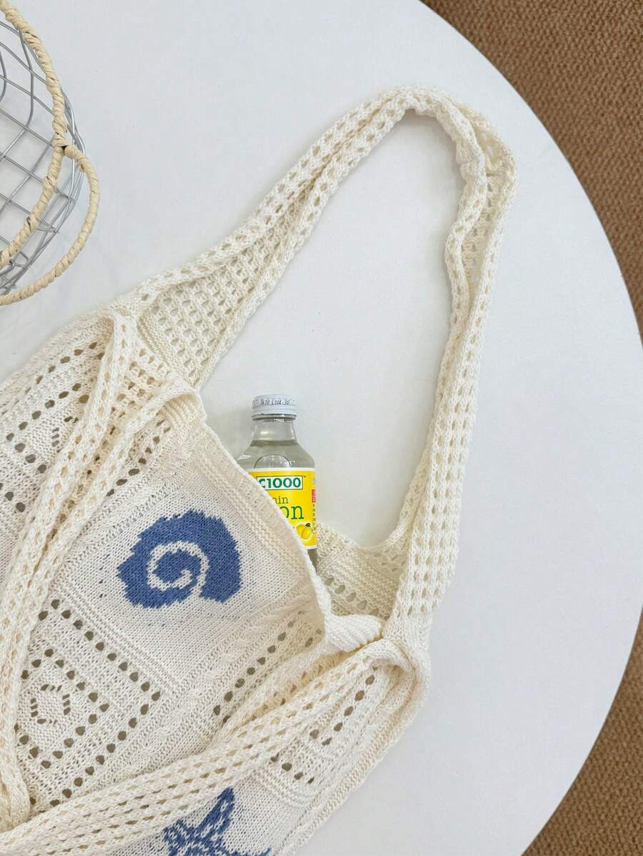 Coral | Crochet Beach Tote Bag