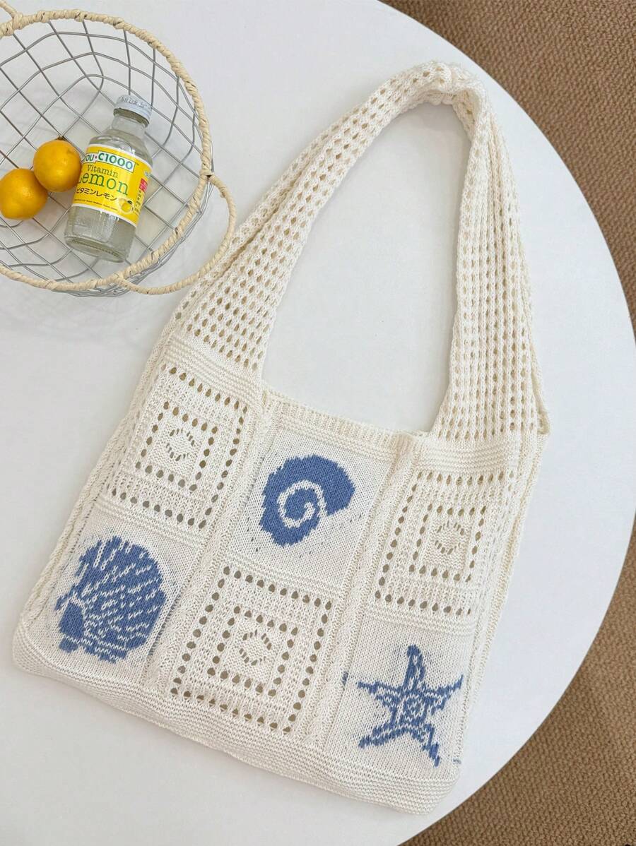 Coral | Crochet Beach Tote Bag