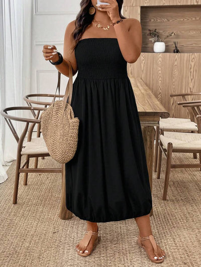 Breezy | Versatile Black Midi Dress