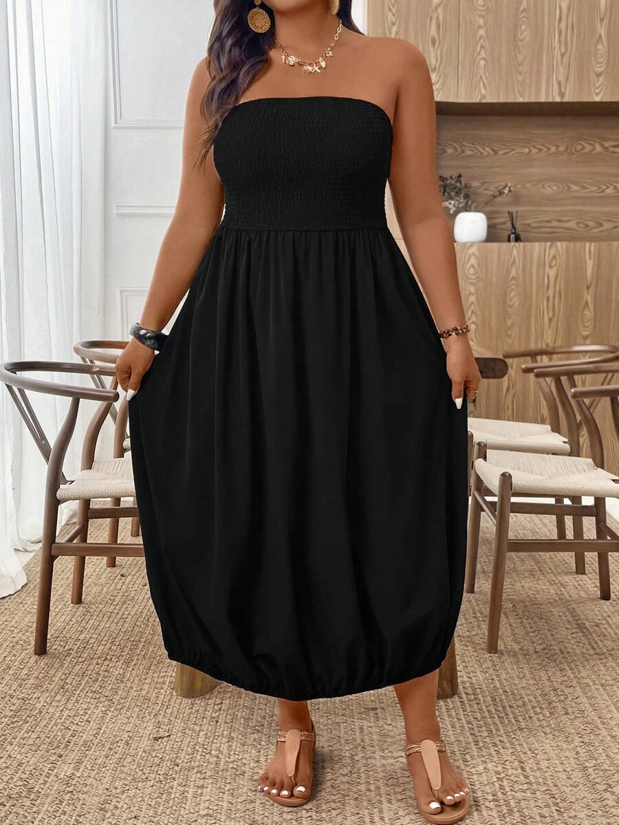 Breezy | Versatile Black Midi Dress