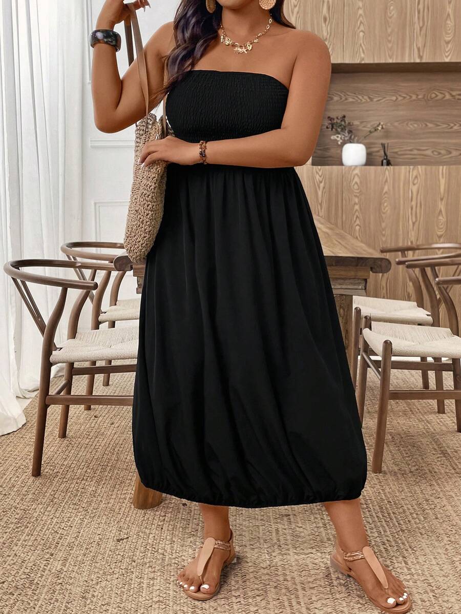 Breezy | Versatile Black Midi Dress