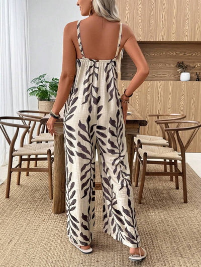 Breezy | Tropical Wide Leg Jumpsuit