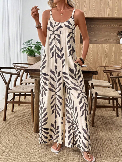 Breezy | Tropical Wide Leg Jumpsuit