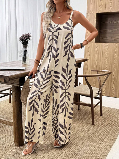 Breezy | Tropical Wide Leg Jumpsuit