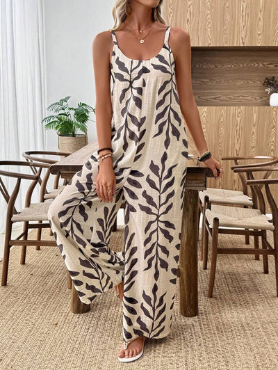 Breezy | Tropical Wide Leg Jumpsuit