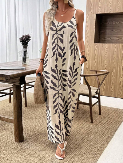 Breezy | Tropical Wide Leg Jumpsuit