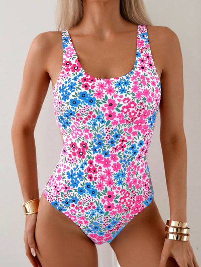 Mira | Floral Square Neck Swimsuit