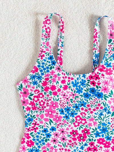 Mira | Floral Square Neck Swimsuit