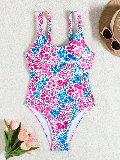 Mira | Floral Square Neck Swimsuit